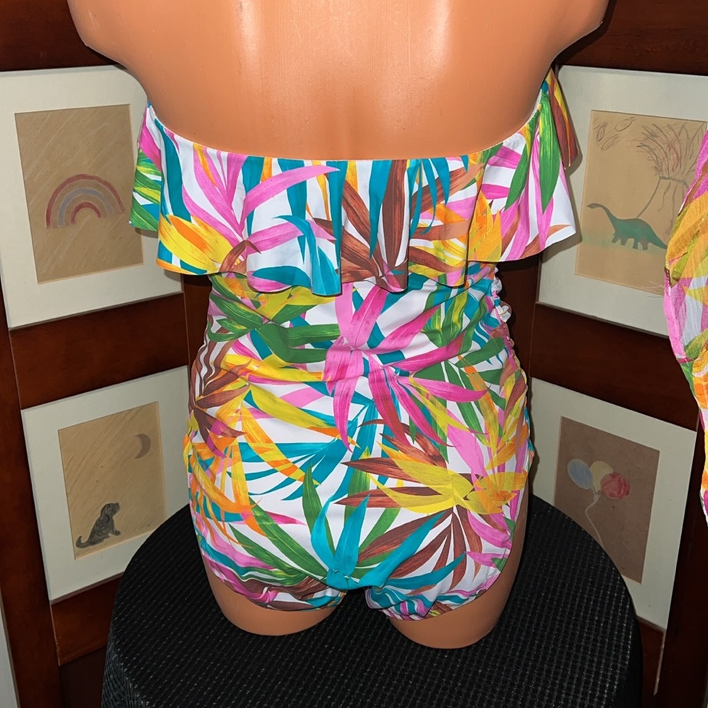 NWT Bleu Rod Beattie 2PC set swimsuit & coverup - Picture 3 of 4
